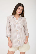 Load image into Gallery viewer, Stripe Collared Button Down Lightweight
