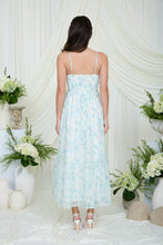Load image into Gallery viewer, Floral Spaghetti Strap Corset Midi Dress
