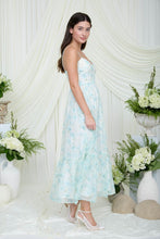 Load image into Gallery viewer, Floral Spaghetti Strap Corset Midi Dress
