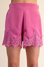 Load image into Gallery viewer, Satin Short With Lace Trim Detail
