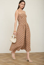 Load image into Gallery viewer, Polka Dot Strapless Midi Dress
