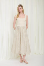 Load image into Gallery viewer, Mixed Media Balloon Plaid Skirt Midi Dre
