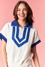 Load image into Gallery viewer, Polka Dot Quarter Zip Dolman Top
