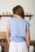 Load image into Gallery viewer, Raw Edge V Neck Sleeveless Knit Cardigan
