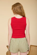 Load image into Gallery viewer, Crochet Knit Button Down Scalloped Knit
