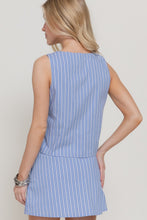 Load image into Gallery viewer, Sleeveless Stripe Poplin Vest Top
