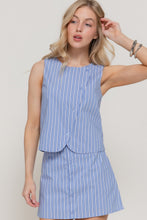 Load image into Gallery viewer, Sleeveless Stripe Poplin Vest Top

