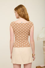 Load image into Gallery viewer, Polka Dot Boat Neck Seamless Knit Top
