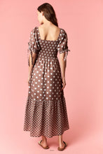 Load image into Gallery viewer, Color Block Polka Dot Bow Tie Tier Maxi
