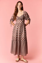 Load image into Gallery viewer, Color Block Polka Dot Bow Tie Tier Maxi
