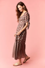 Load image into Gallery viewer, Color Block Polka Dot Bow Tie Tier Maxi
