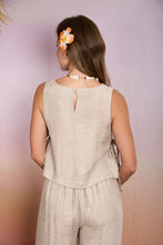 Load image into Gallery viewer, Textured Side Tie Sleeveless Crop Top
