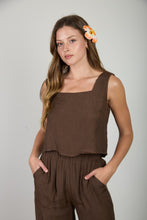 Load image into Gallery viewer, Textured Square Neck Back Button Tank To
