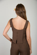Load image into Gallery viewer, Textured Square Neck Back Button Tank To
