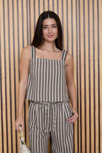 Load image into Gallery viewer, Stripe Square Neck Linen Cami Top

