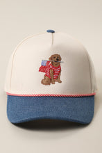 Load image into Gallery viewer, Golden Retriever Holding Usa Flag Trucke
