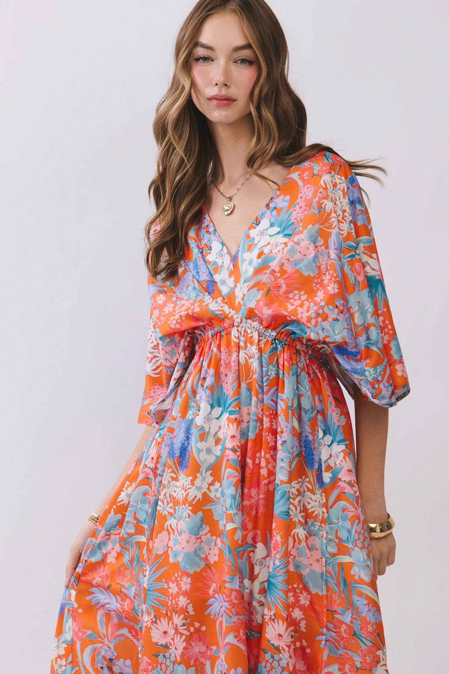 empire waist maxi dress Floral V Neck Empire Waist Maxi Dress – Dreams Boutique, LLC
