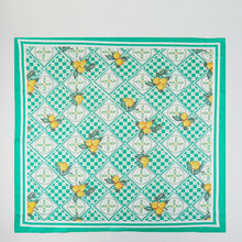 Load image into Gallery viewer, Mosaic Lemon Print Square Bandana Scarf
