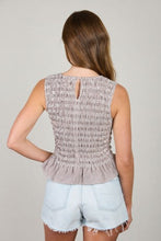 Load image into Gallery viewer, Stripe Sleeveless Smocked Blouse
