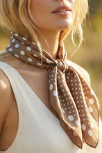 Load image into Gallery viewer, Ombre Polka Dot Print Satin Square Scarf
