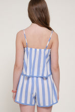 Load image into Gallery viewer, Cami Top &amp; Stripe Shorts Set
