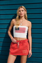 Load image into Gallery viewer, American Flag Strapless Sweater Knit Top
