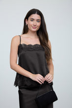 Load image into Gallery viewer, Satin Lace Trim Detail Cami
