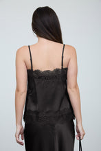 Load image into Gallery viewer, Satin Lace Trim Detail Cami
