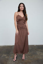 Load image into Gallery viewer, Polka Dot Lace Trim Spaghetti Strap Midi
