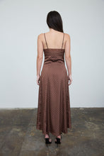 Load image into Gallery viewer, Polka Dot Lace Trim Spaghetti Strap Midi

