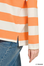 Load image into Gallery viewer, Striped Contrast Collar Polo Tee
