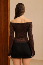 Load image into Gallery viewer, Lace Scalloped Off-shoulder Long Sleeve
