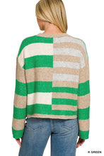 Load image into Gallery viewer, Lightweight Wool Blend Color Block Sweat
