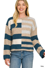 Load image into Gallery viewer, Lightweight Wool Blend Color Block Sweat
