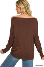 Load image into Gallery viewer, Hacci Dolman Sleeve Boat Neck Top
