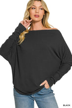 Load image into Gallery viewer, Hacci Dolman Sleeve Boat Neck Top
