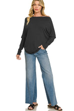Load image into Gallery viewer, Hacci Dolman Sleeve Boat Neck Top
