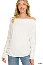 Load image into Gallery viewer, Hacci Dolman Sleeve Boat Neck Top
