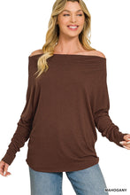 Load image into Gallery viewer, Hacci Dolman Sleeve Boat Neck Top
