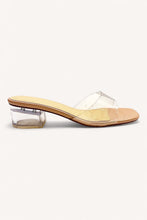 Load image into Gallery viewer, Clear Slip On Block Heel Sandals
