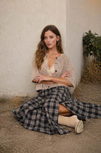 Load image into Gallery viewer, Button Down Short Sleeve Raw Edge Knit T
