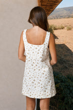 Load image into Gallery viewer, Floral Front Seam Sleeveless Denim Mini
