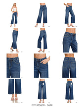 Load image into Gallery viewer, Cropped Wide Leg Denim Pants
