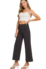 Load image into Gallery viewer, High Rise Wide Leg Pintuck Denim Pants
