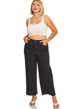 Load image into Gallery viewer, Plus High Rise Wide Leg Pintuck Denim Pa
