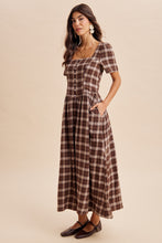 Load image into Gallery viewer, Tartan Drop Waist Maxi Dress
