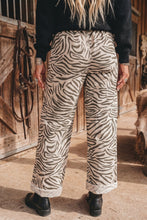 Load image into Gallery viewer, Zebra Print Western High Waist Pocket Fu
