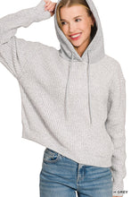 Load image into Gallery viewer, Textured Sweater With Hoodie
