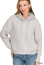Load image into Gallery viewer, Textured Sweater With Hoodie
