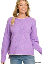 Load image into Gallery viewer, Wool Blend Stitch Detailed Hi-low Sweate

